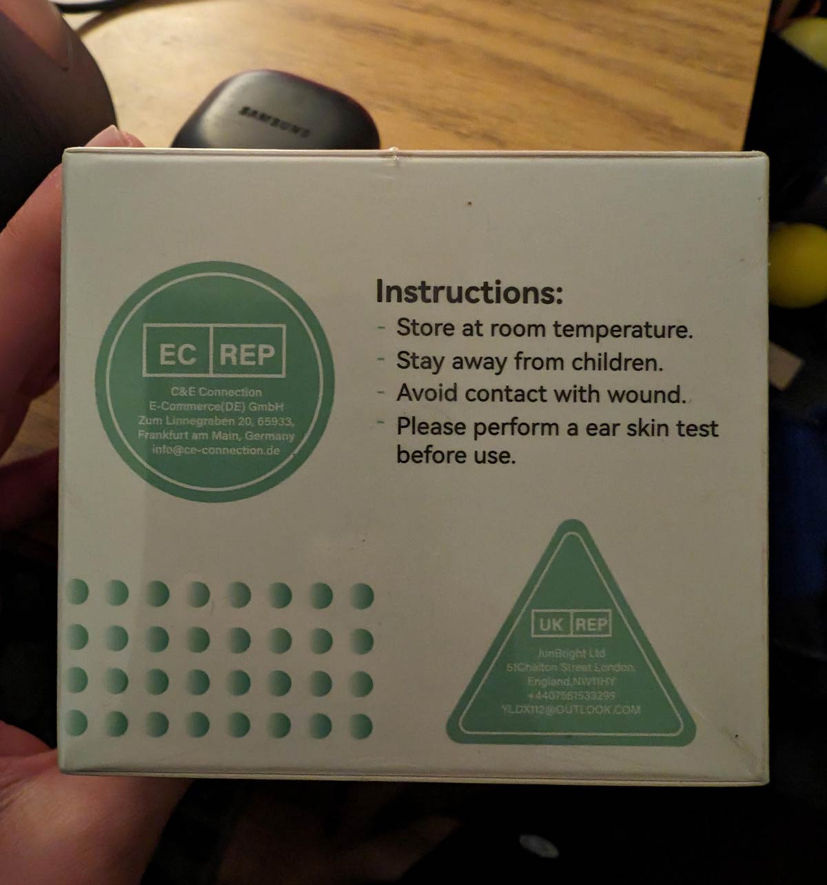 The second instruction on this skin cream