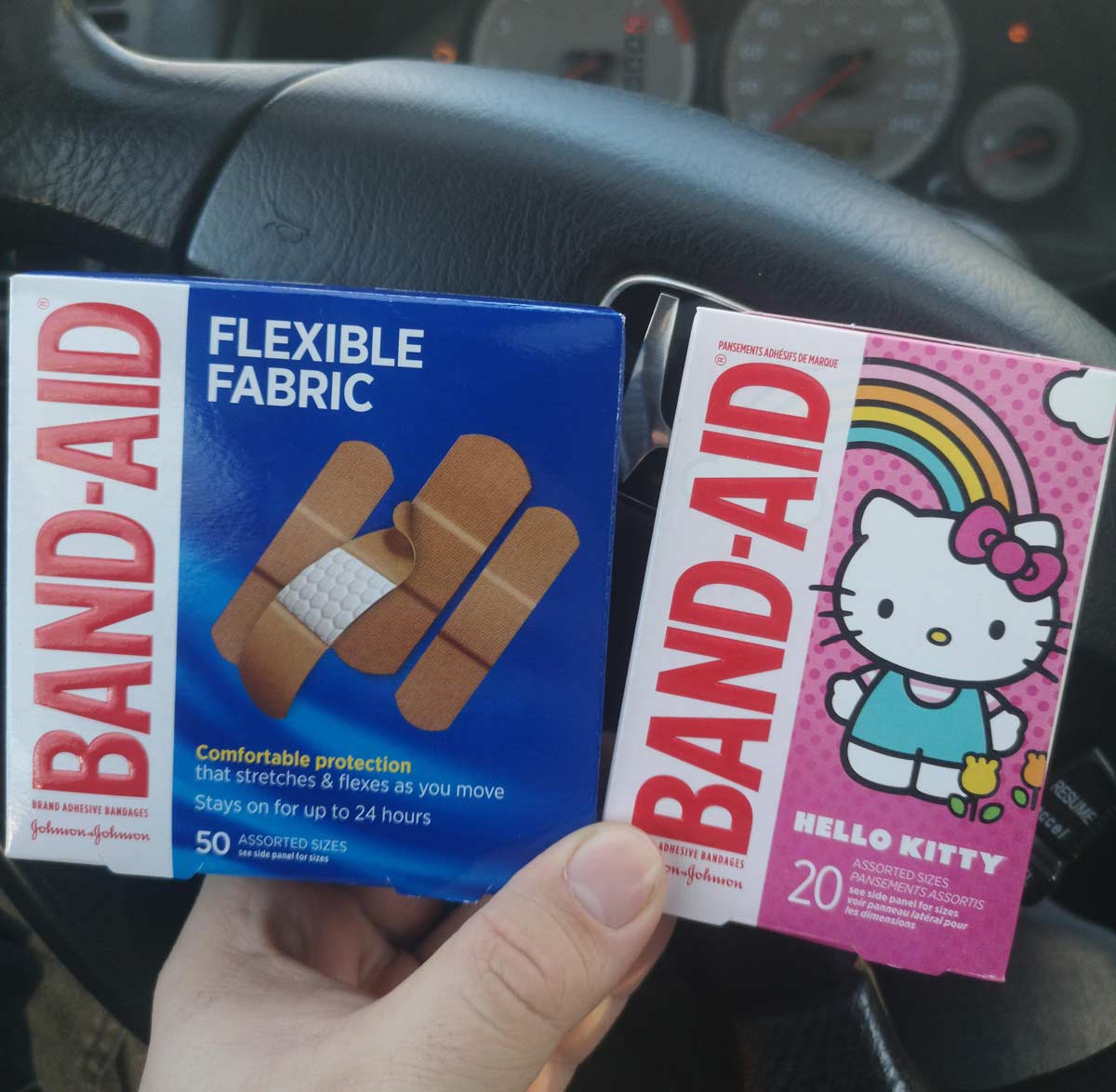 Bandaid refill: some for me, and the ones I'll give buddies who don't have any but need one