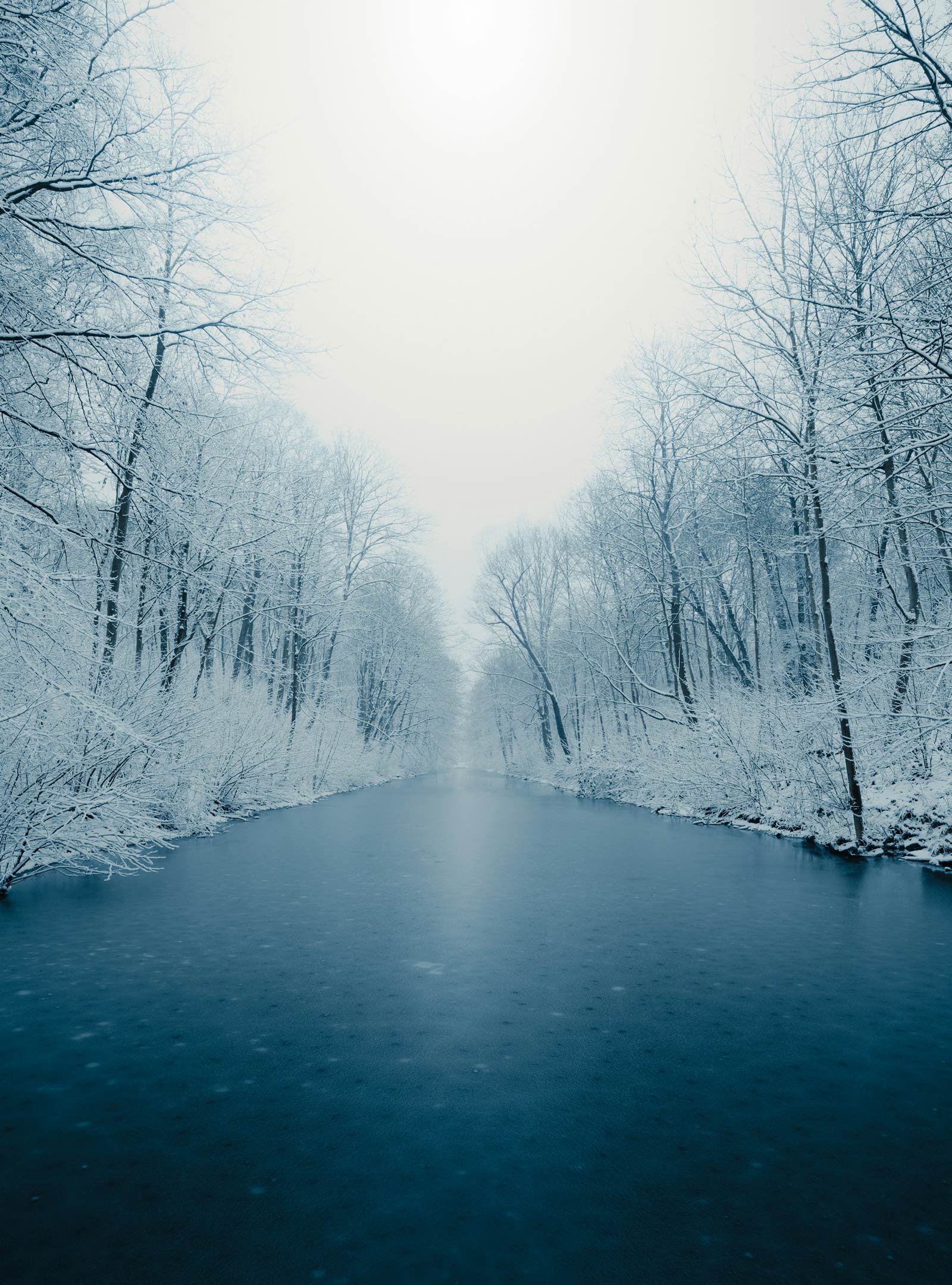 Frozen river in Denmark