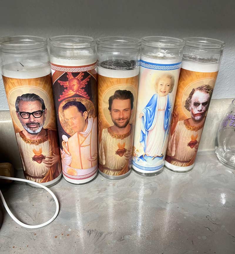 Grandma loves her Holy Candles