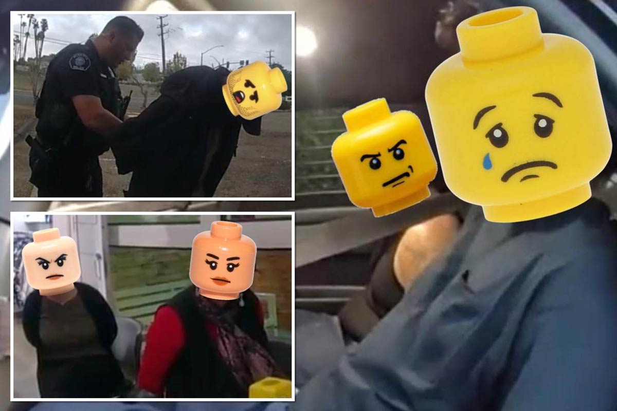 Police post photos of criminal suspects with LEGO heads over their faces to comply with new privacy laws