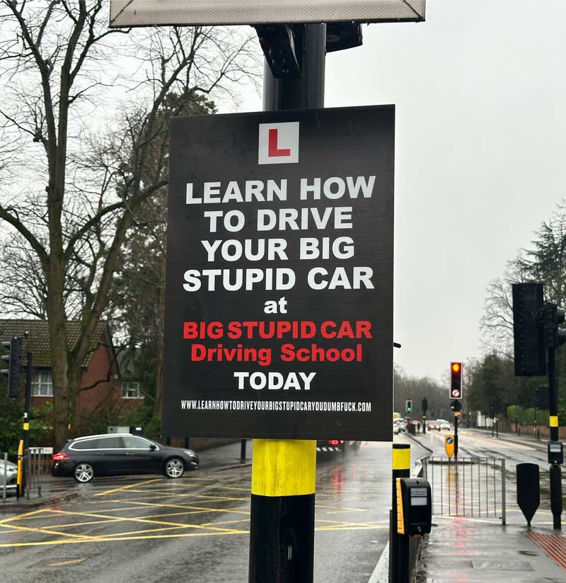 Driving school for people with big stupid cars