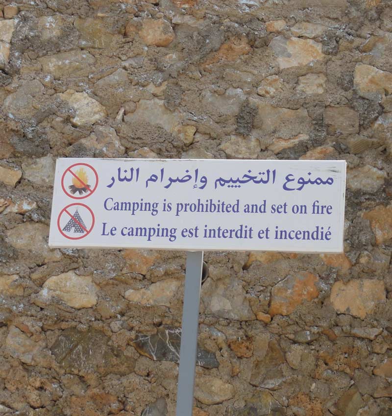 Severe penalty for camping