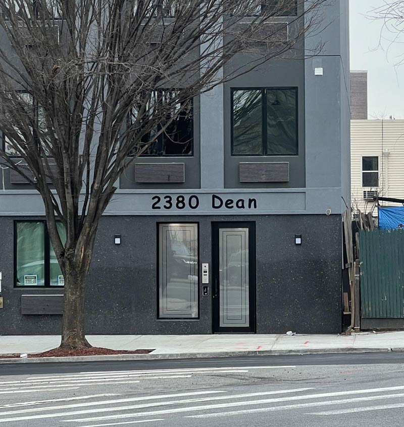 Mad lad developer using comic sans on new properties in south Brooklyn