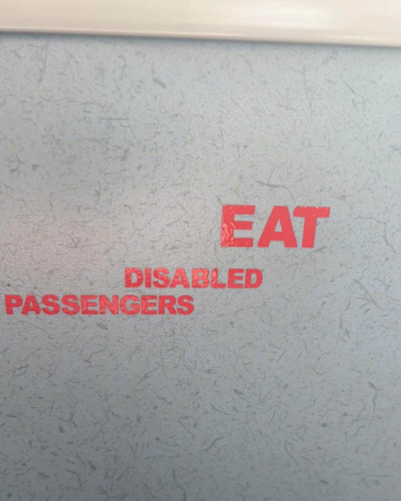 Do what with disabled passengers?