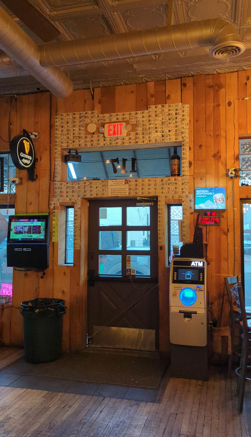 This bar hangs up all the fake IDs they catch