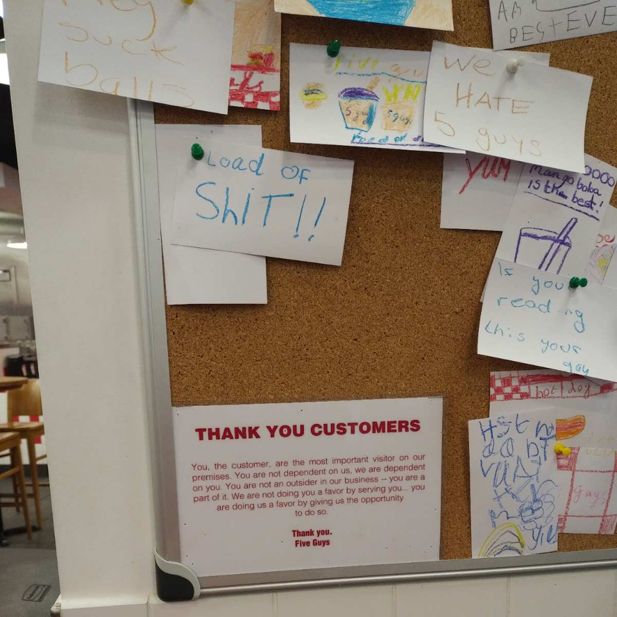 Perhaps I should have read the reviews before I ordered at Five Guys