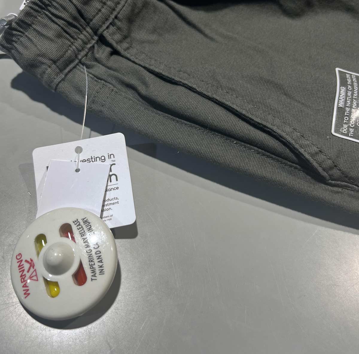 The way my coworker put the anti-theft tag on all of the new stock