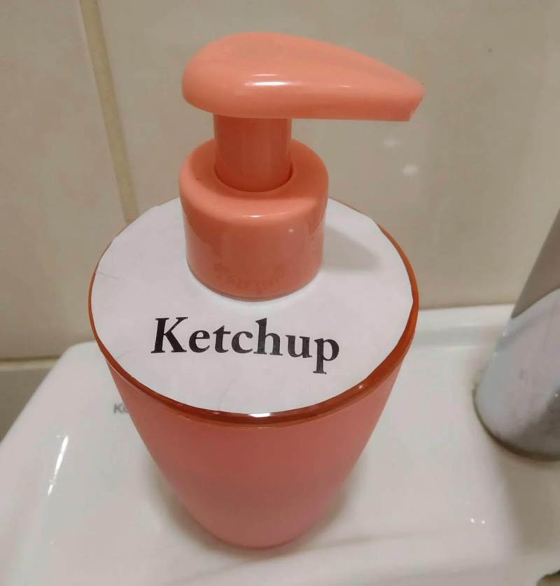 My best April Fools. Put this in the office bathroom. There was ketchup inside