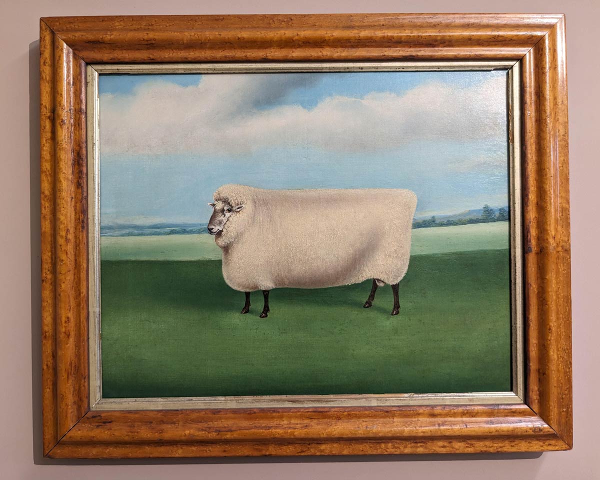 Went to an art gallery today and my favourite thing was this painting of a chonky sheep