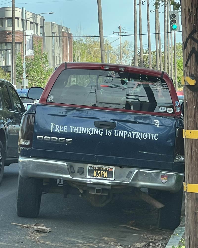 Saw this sticker on a truck today