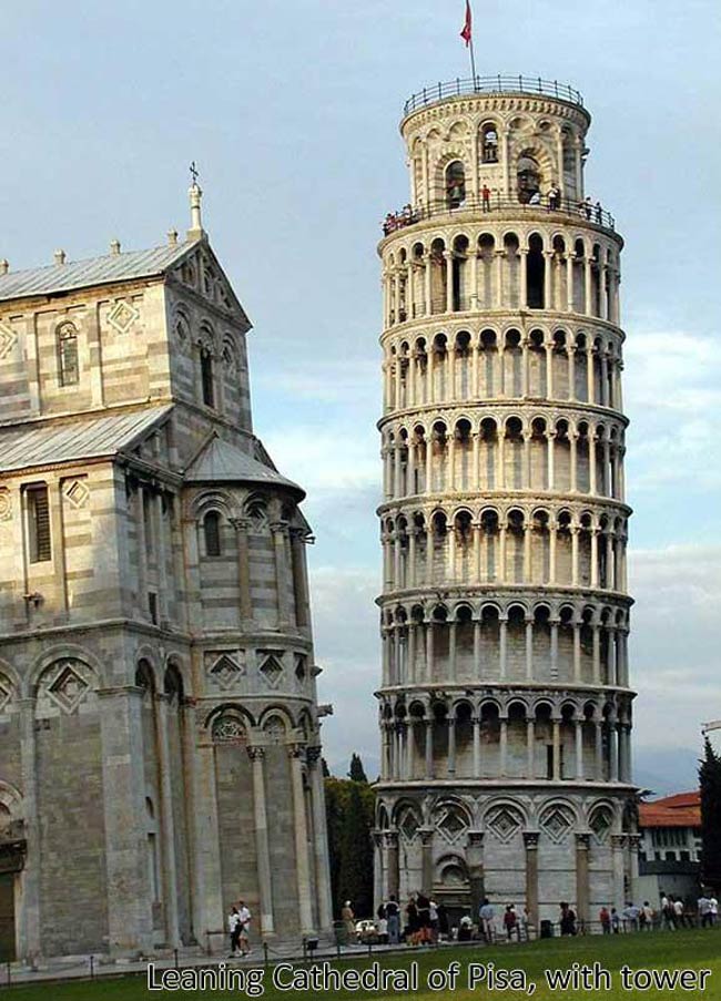 Leaning Cathedral of Pisa, with tower