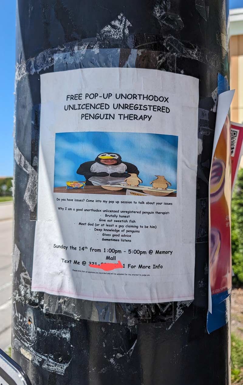 This flyer I saw on the campus of UCF today