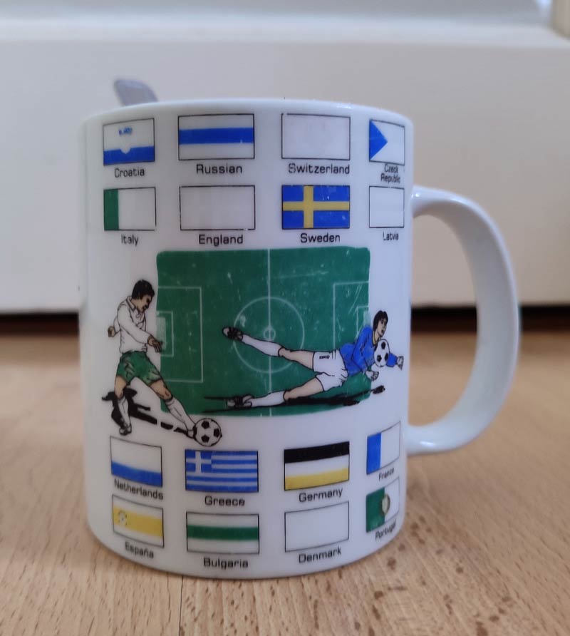 My dad's mug is so washed out the flags don't make sense anymore