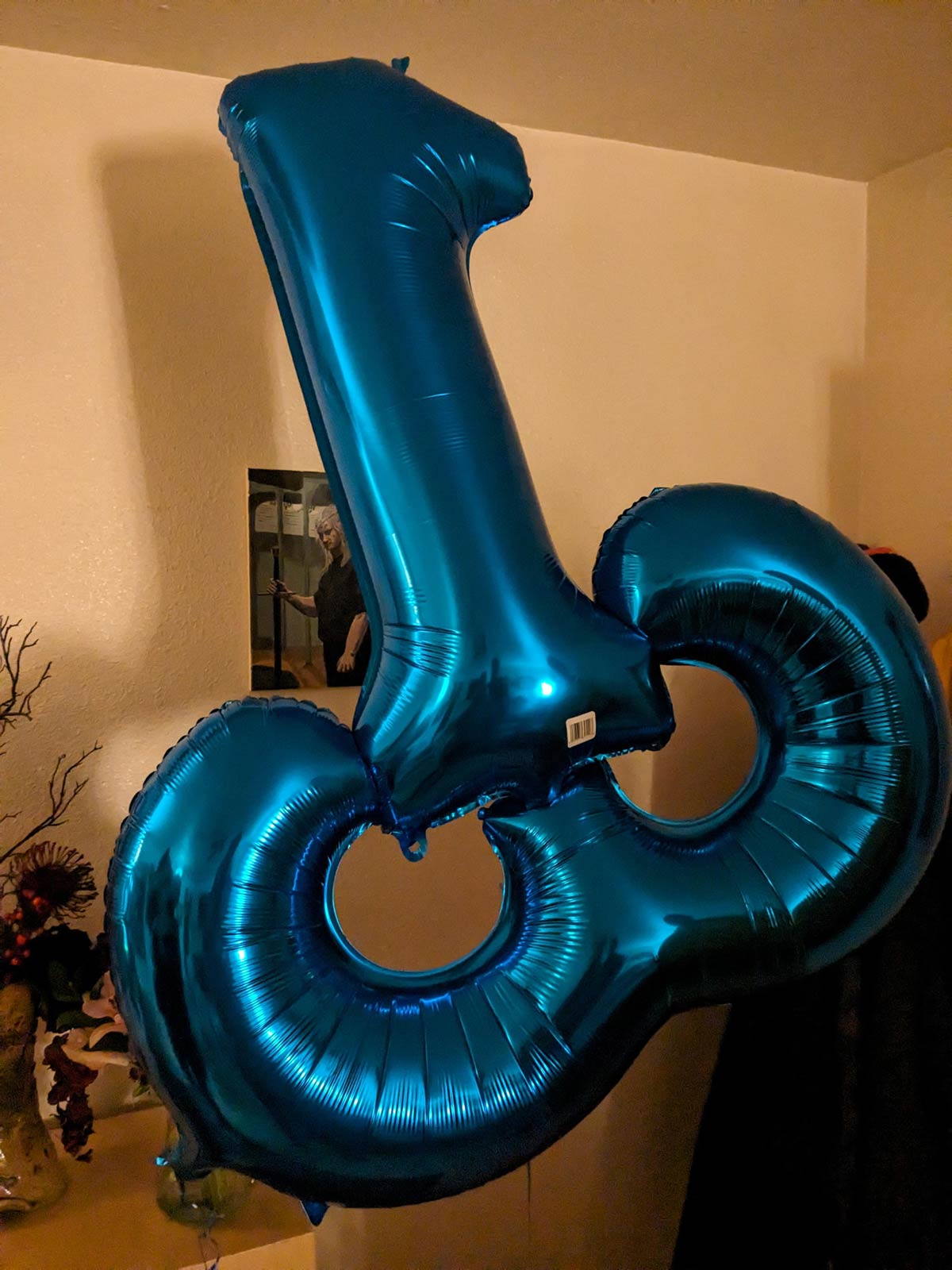 My friend turned 31 this week so I got him some balloons