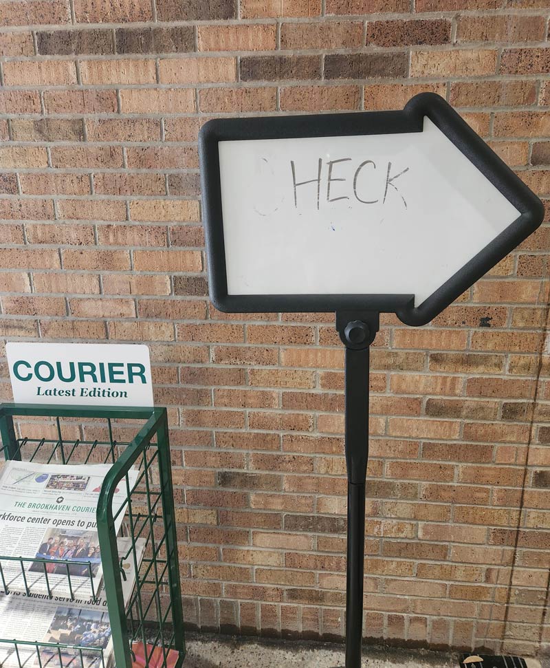 Some hecking kid thought vandalism is funny