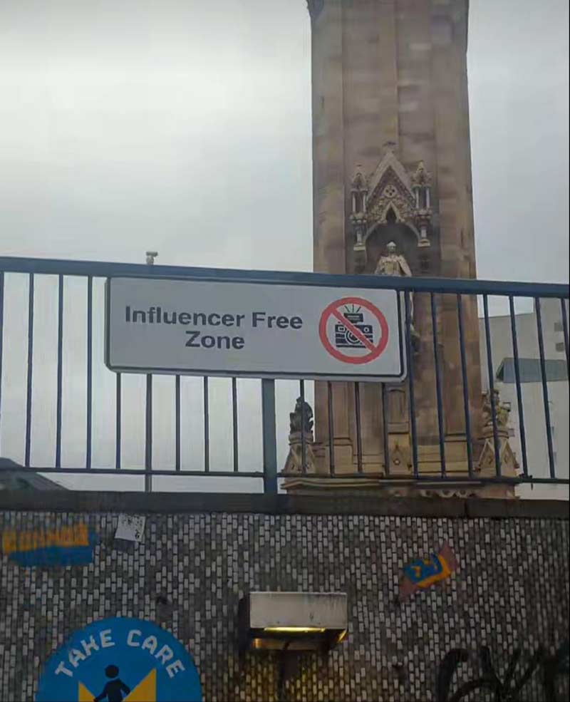 Tunnel in Belfast is an "Influencer Free Zone"