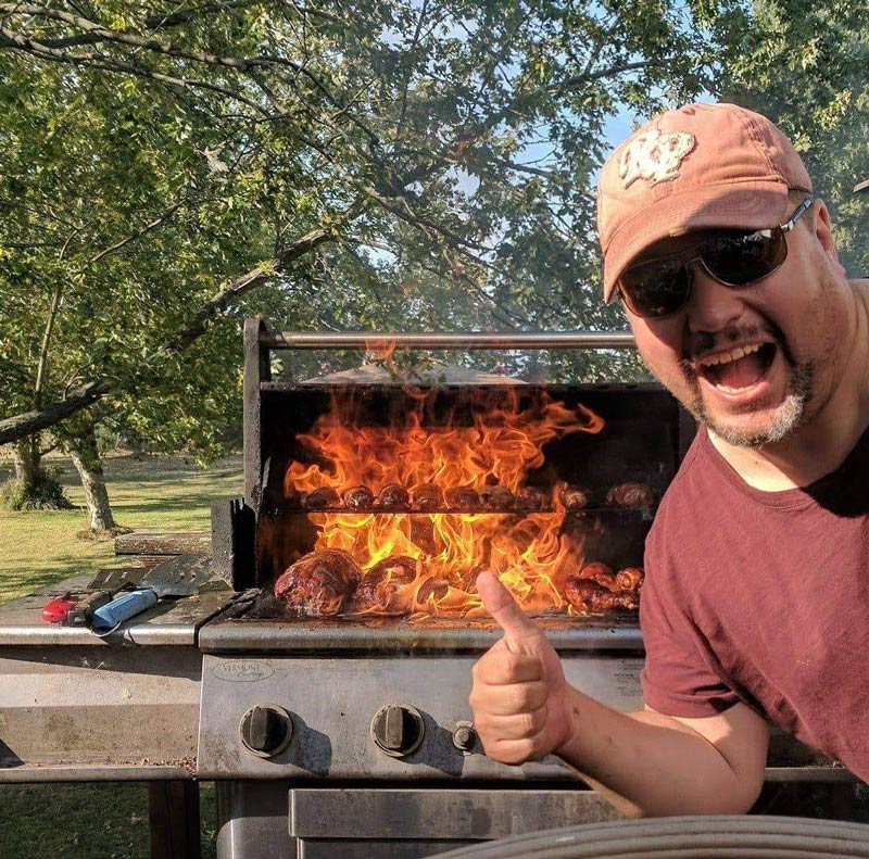 Maybe I shouldn't have put this many bacon wrapped fatties on my buddy's grill (not photoshopped)