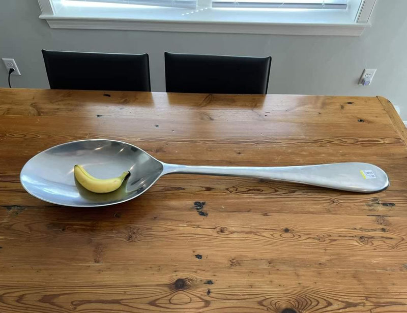 Giant Spoon - Banana for scale