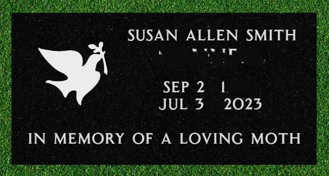 Headstone character limit for my Mom's headstone