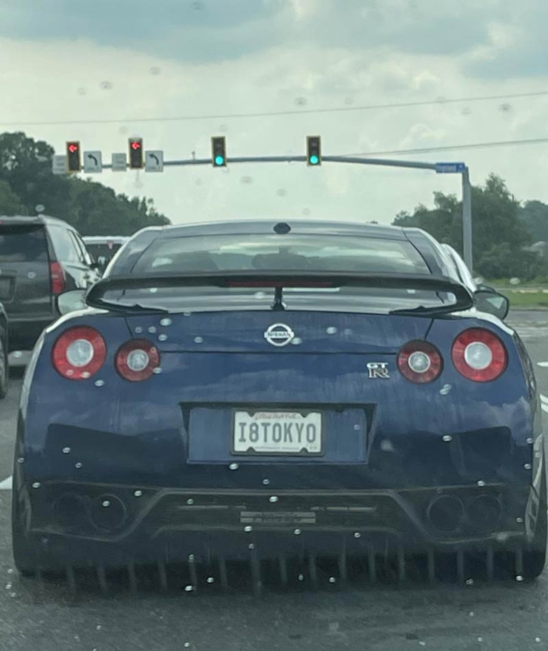 The license plate on this GTR
