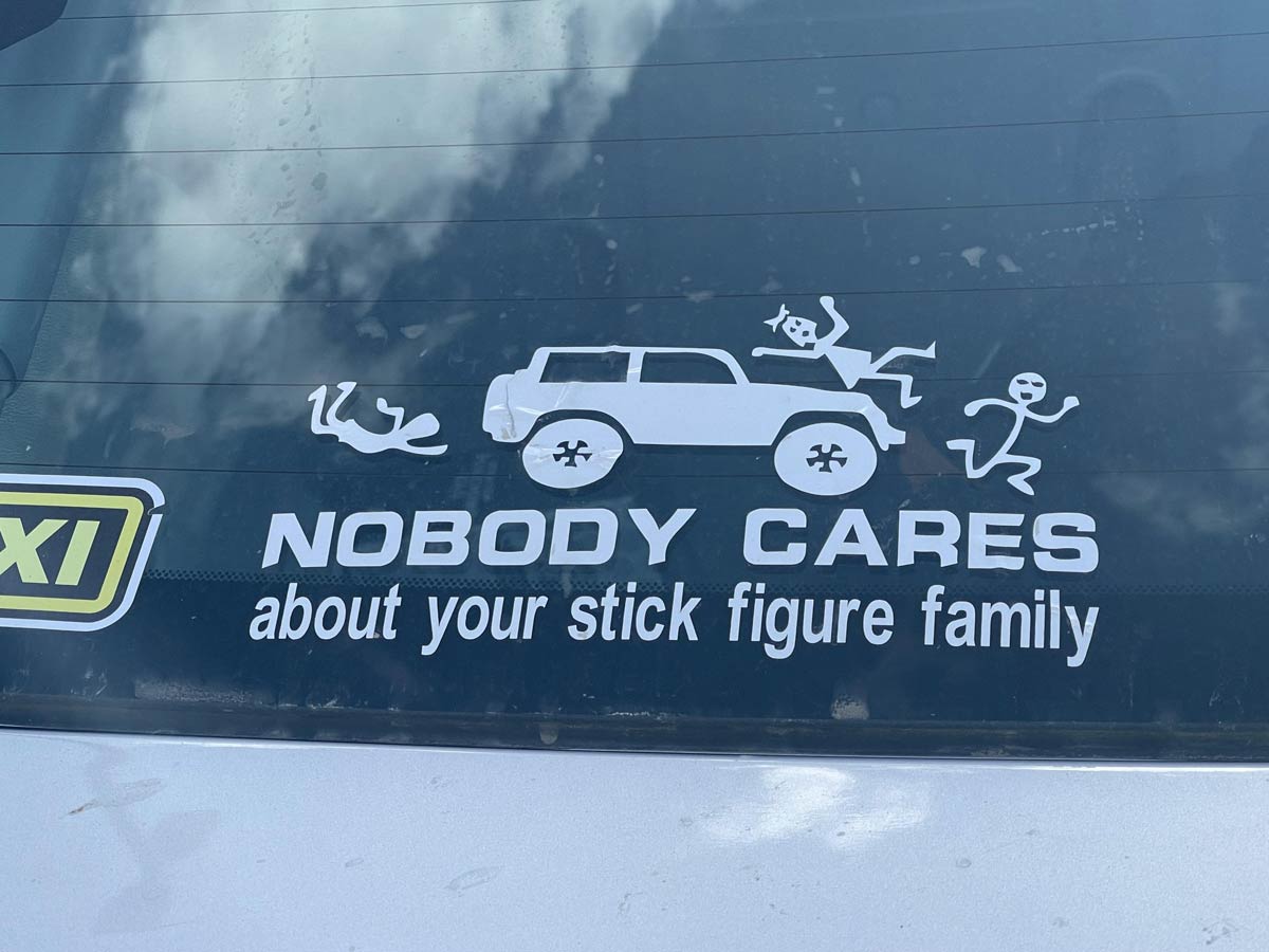 Saw this on a car today