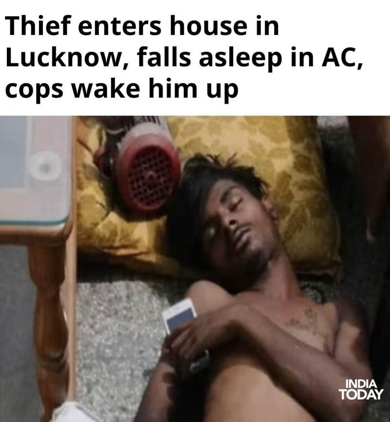With the heatwave in India they could've atleast let the man finish his nap
