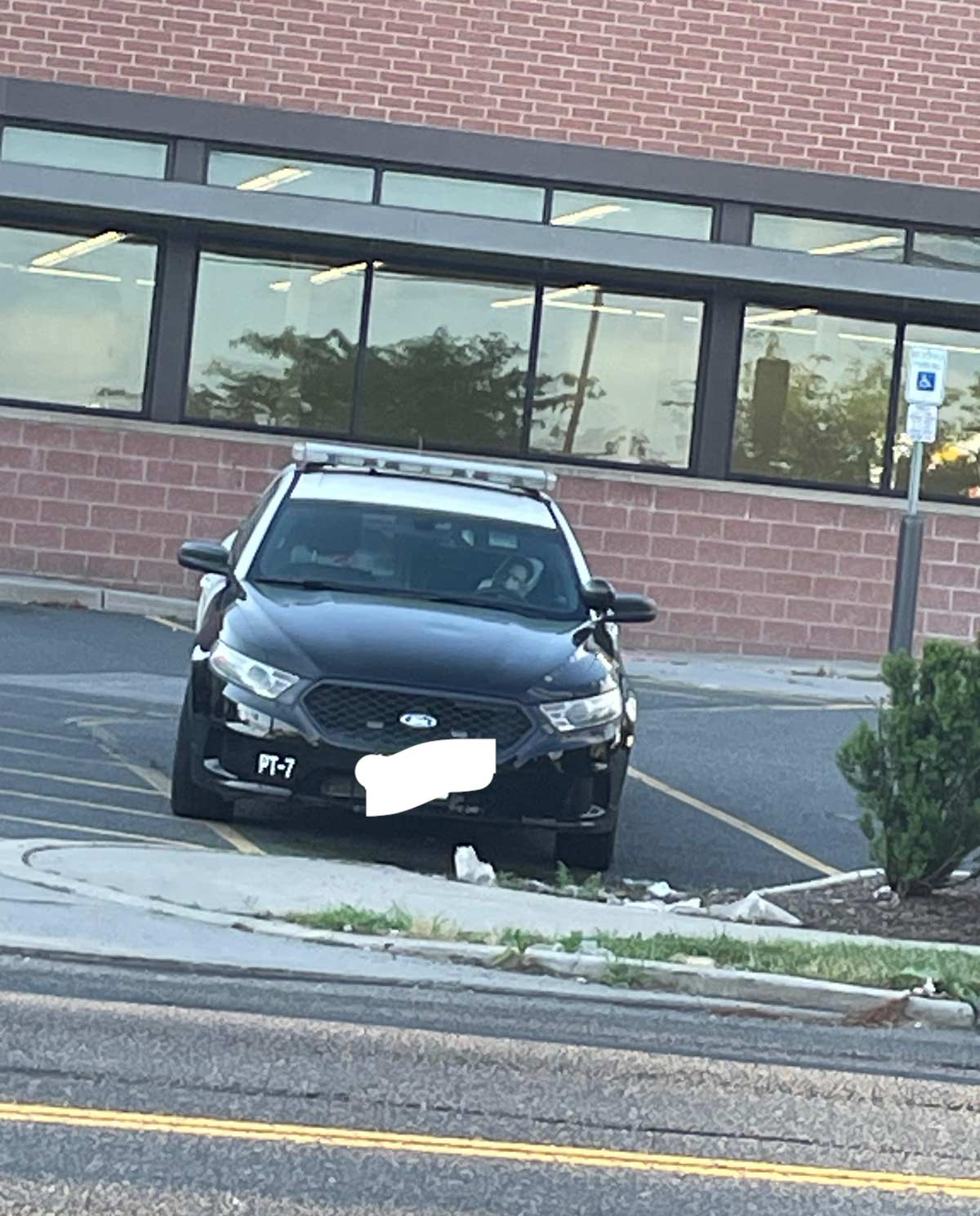 Scarecrow for humans, there’s no cop in the car