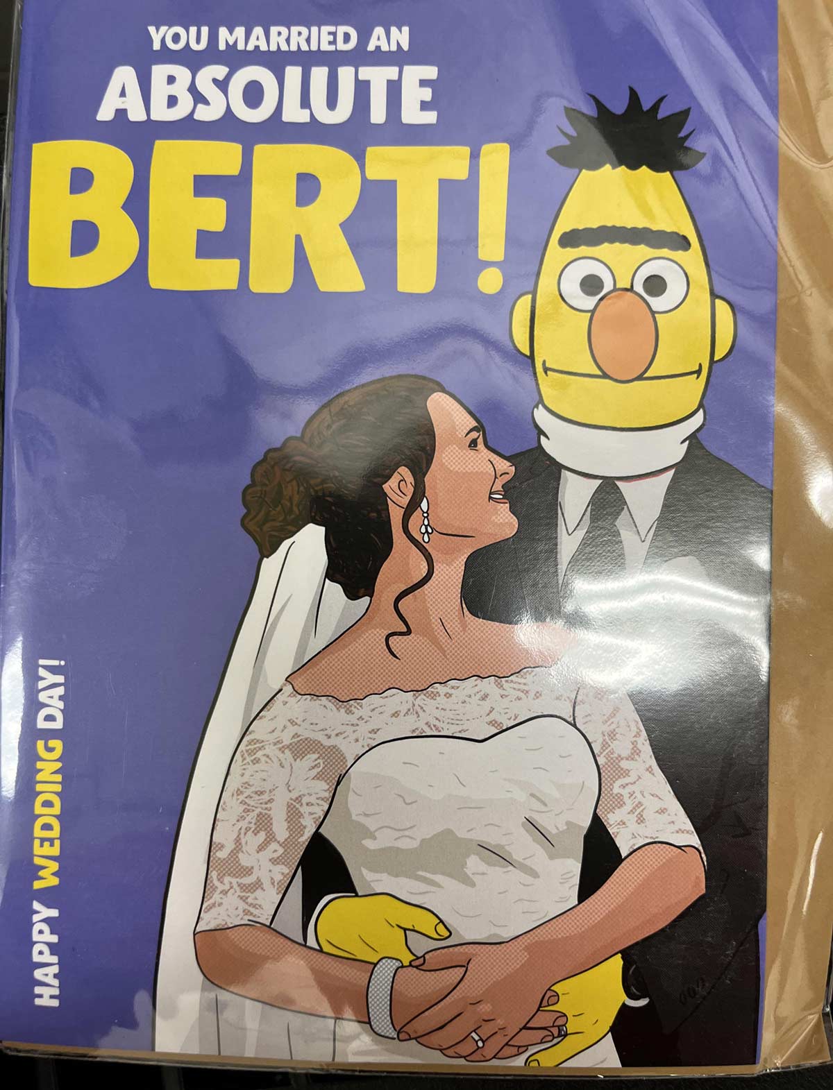 My cousin’s wedding is today, do you think he’ll like this card