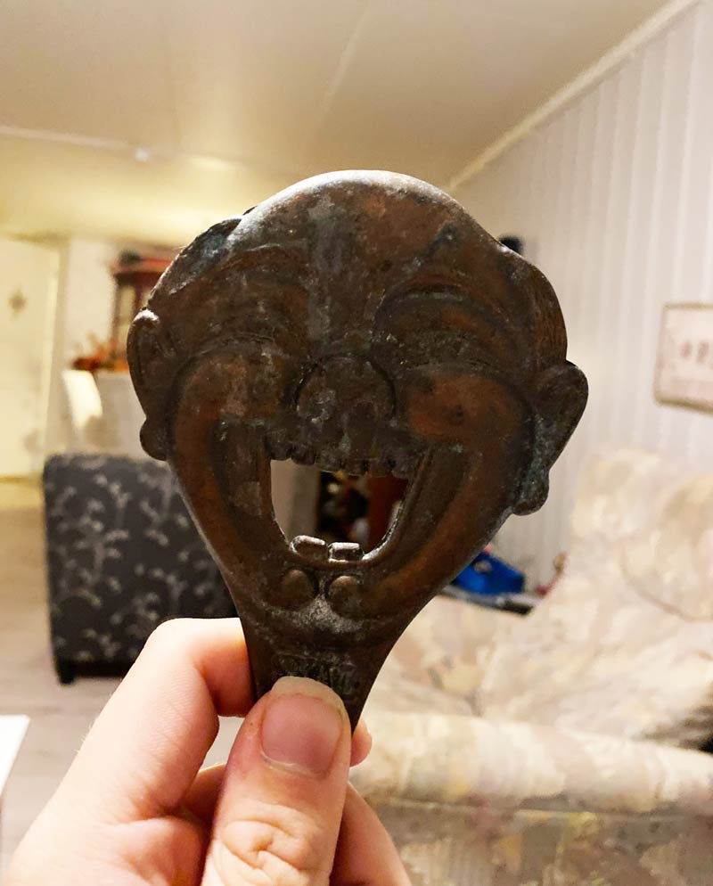 This creepy bottle opener I found at the flea market today