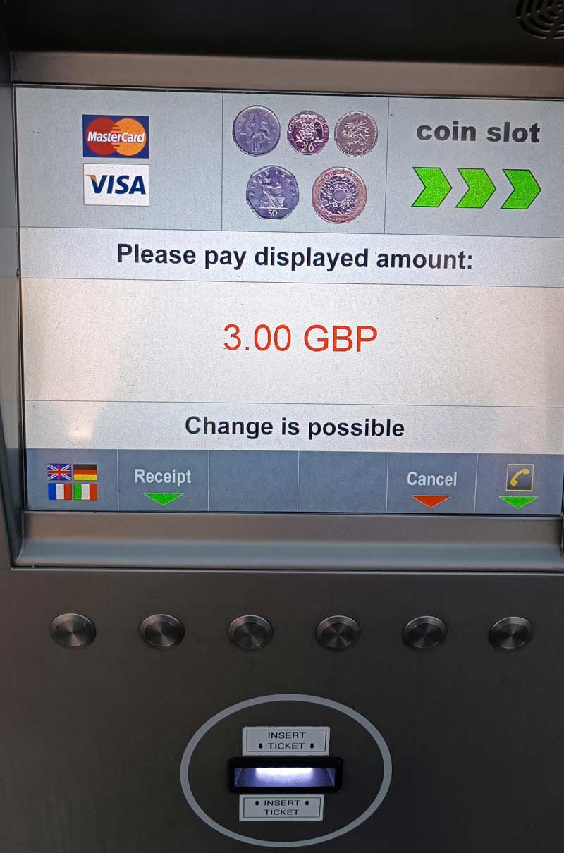 The ticket machine at Belfast International Airport is such an optimist