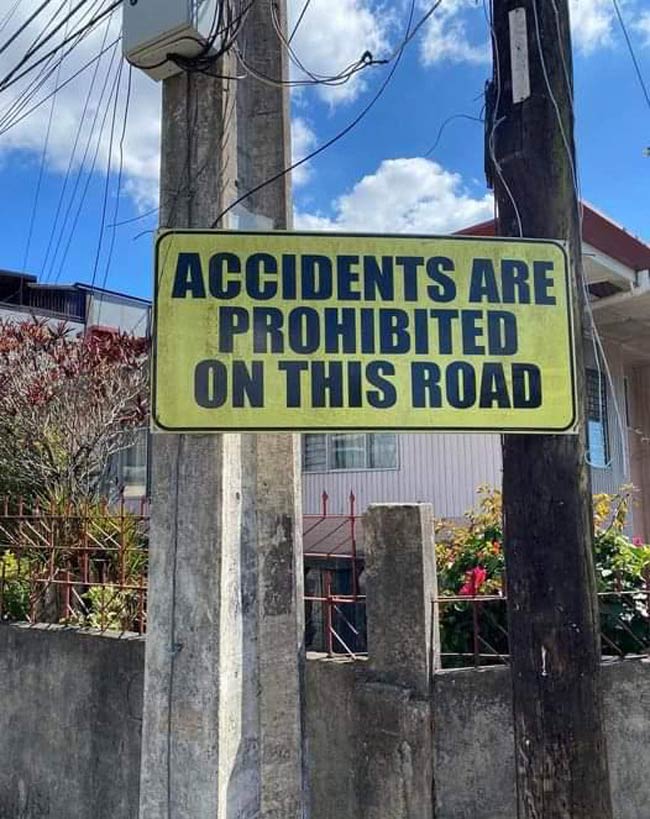 I was planning to crash on the post. Good thing I saw the sign