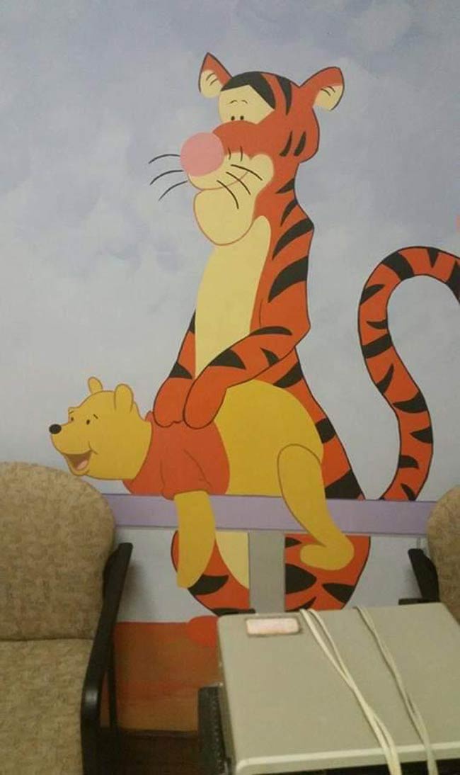 This kid friendly painting at my kids pediatrician office