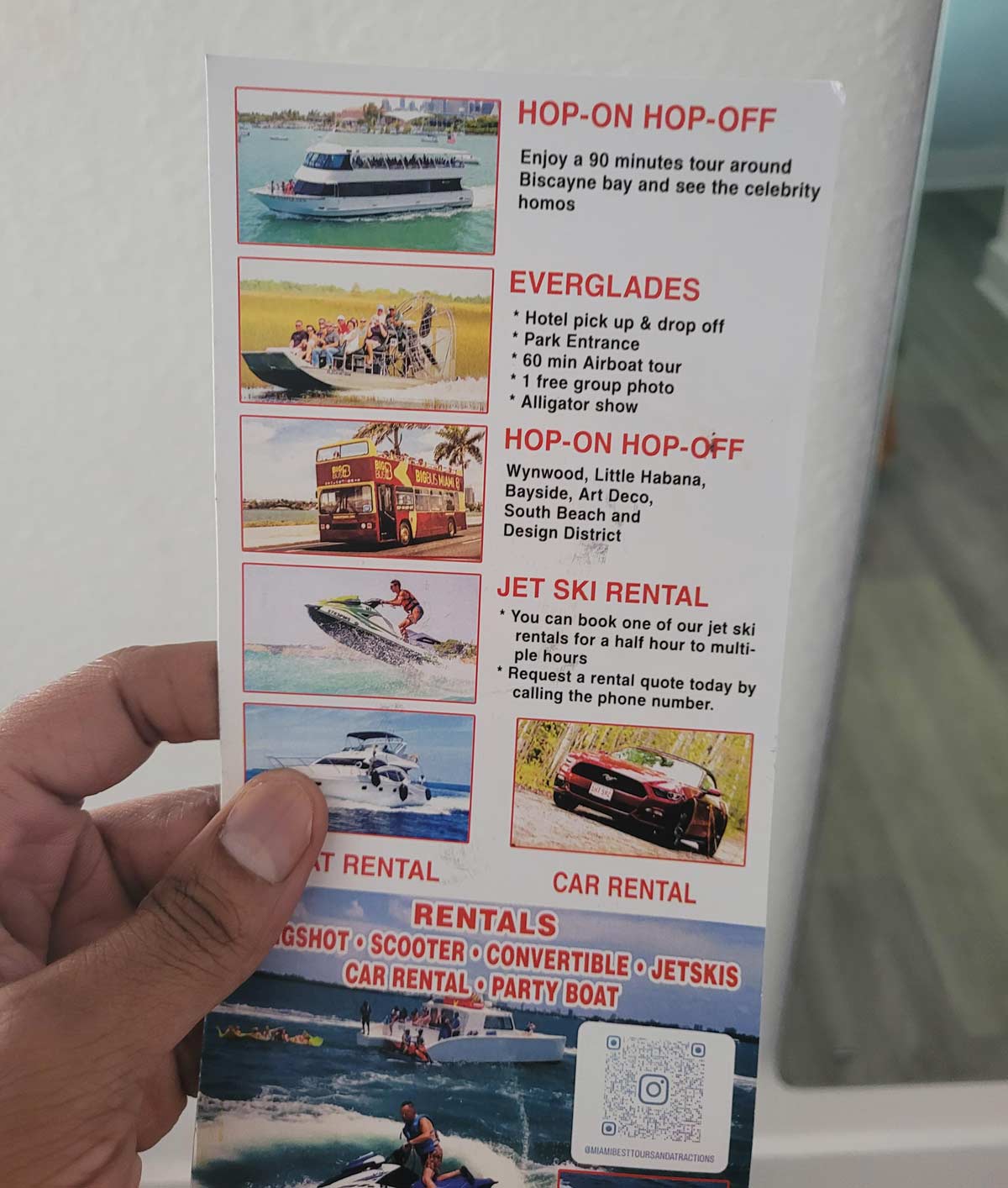 This flyer I just got handed while on vacation in Miami Beach has an unfortunate typo...