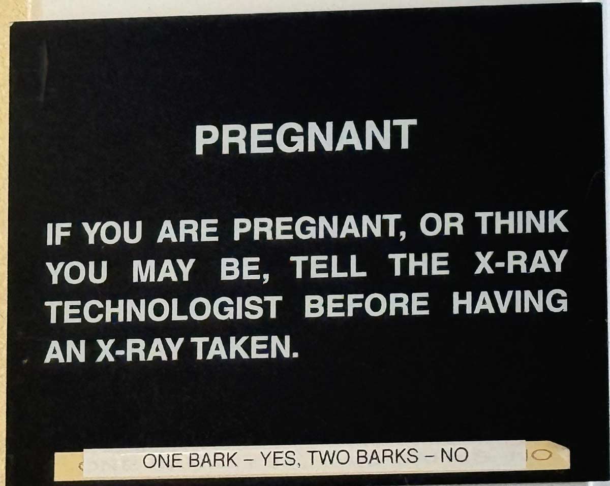 This sign at our vet’s office