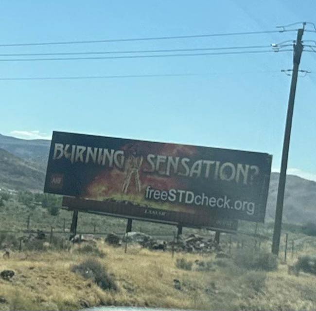 Billboard where I live near Burning Man