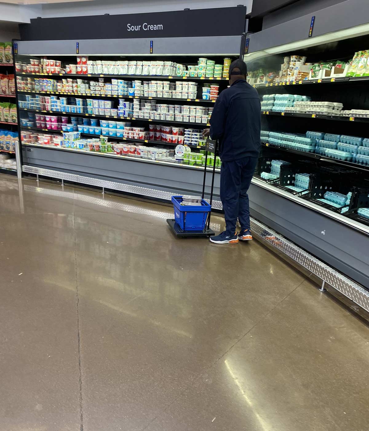 This guy took the basket return at Walmart