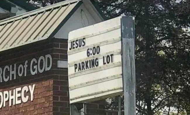 Church challenging Jesus to a fight