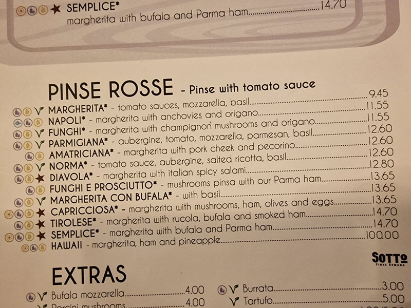 €100 for a pineapple pizza on this authentic Italian pizzeria