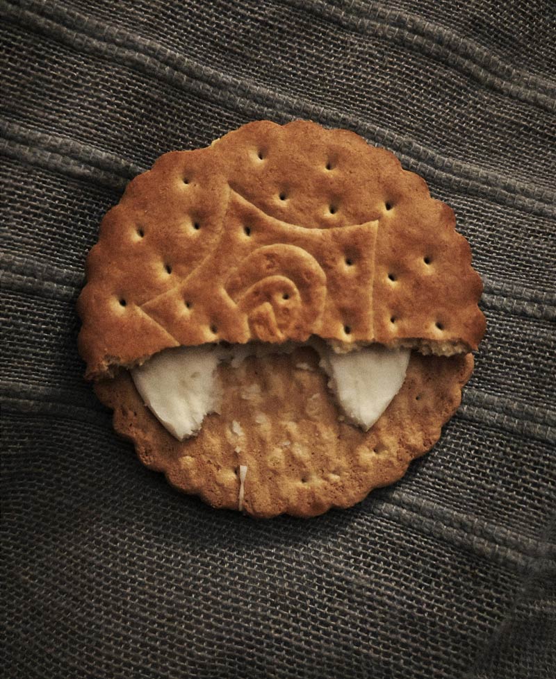 Took a bite off of my biscuit and turned it into a vampire