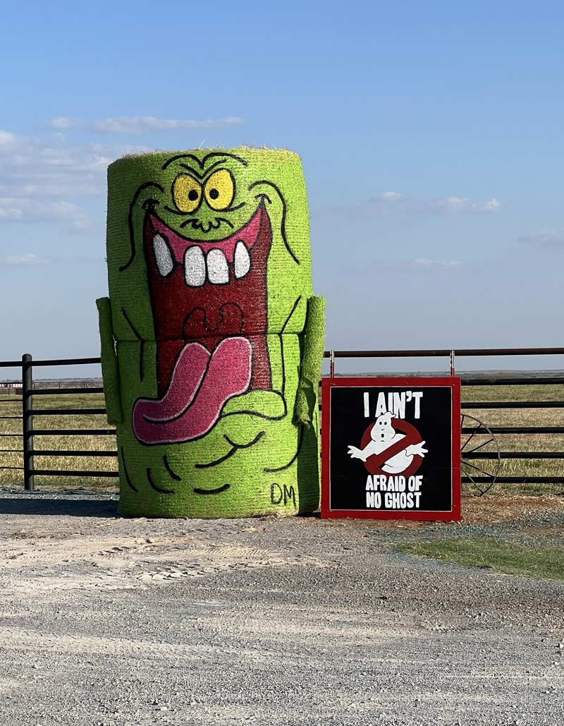 This farmer does hay art