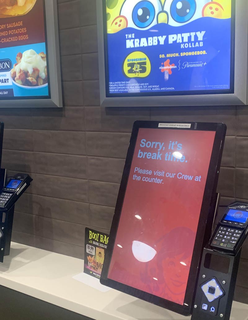 The Wendy’s Machine needed to take a break