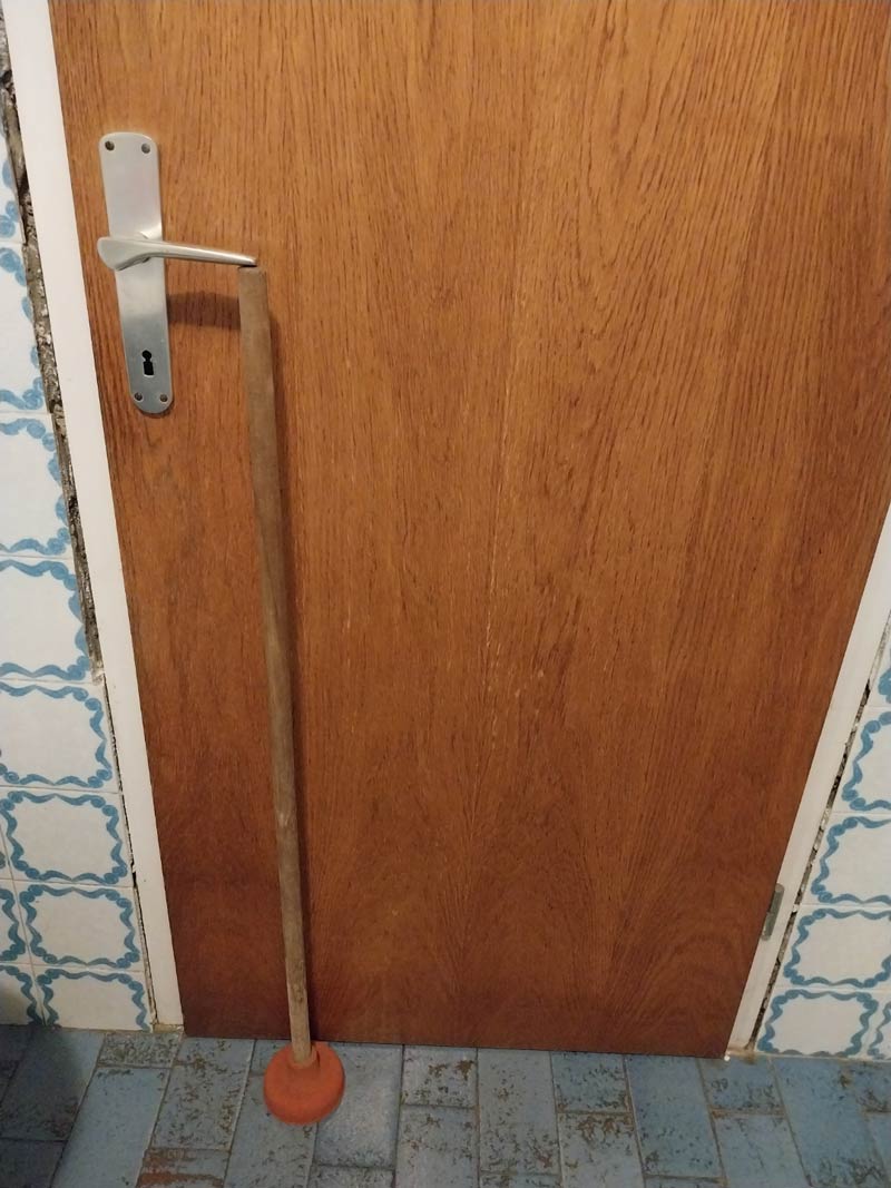 Couldn't find the bathroom key
