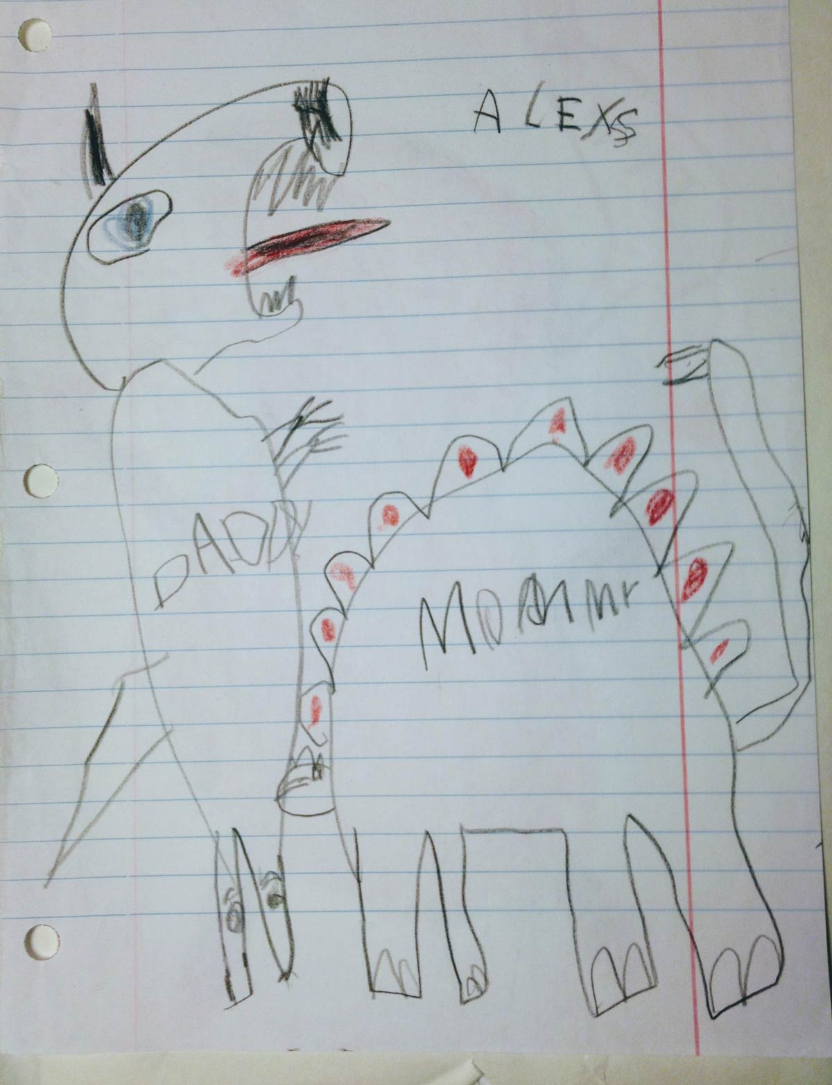 My dinosaur obsessed 6-year-old drew this, and I have no explanation