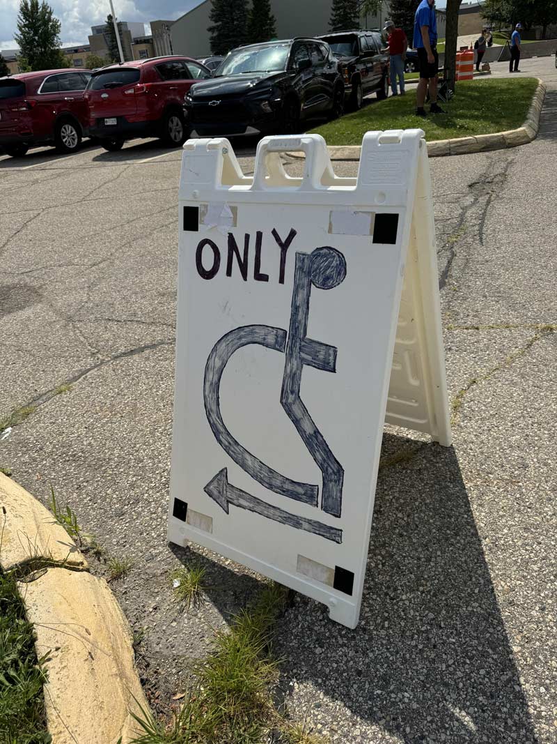 This hand-drawn disabled sign