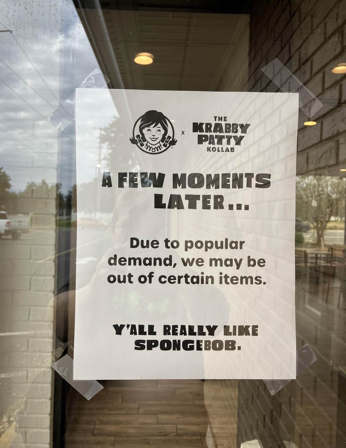 Apparently Wendy's asked the public, "How much do you like Spongebob?" and we said, "Yes."