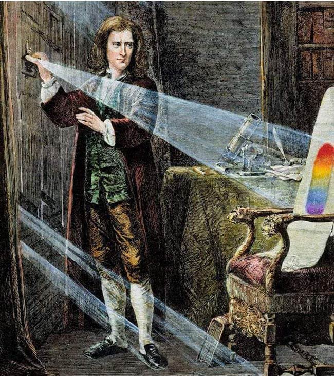 Sir Isaac Newton demonstrating that going outside is gay (C. 1670)
