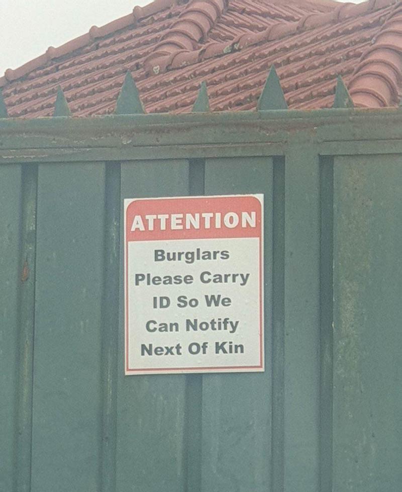 Attention Burglars