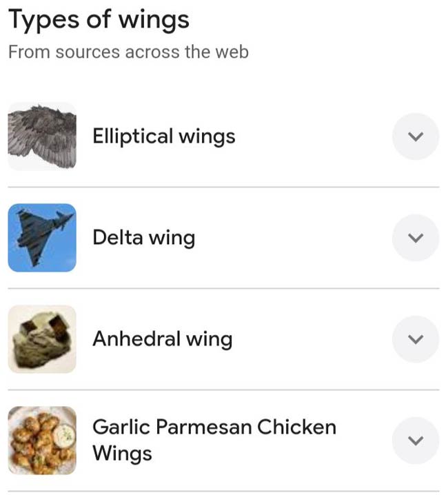 Ah yes, the four types of wings Bird, Jet, Rock, and Delicious.