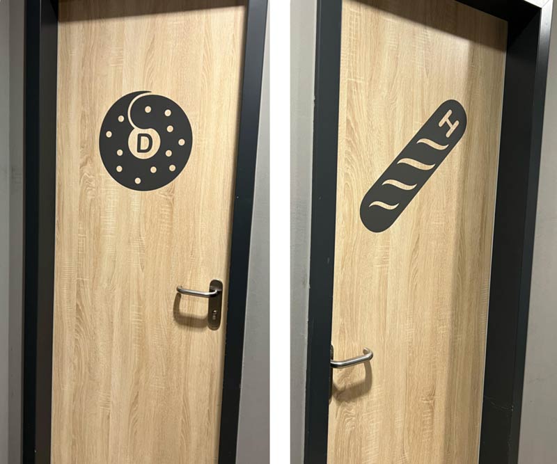 Restroom doors in Germany